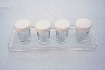 tray of drinking glasses